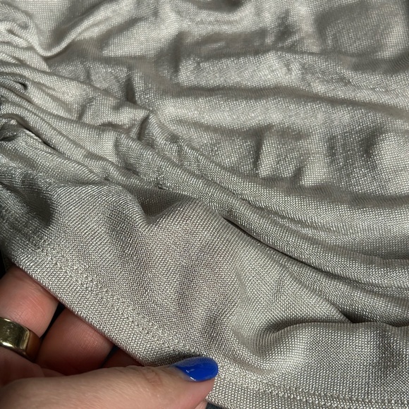 Express Cream Ruched Tank Top - Picture 4 of 4